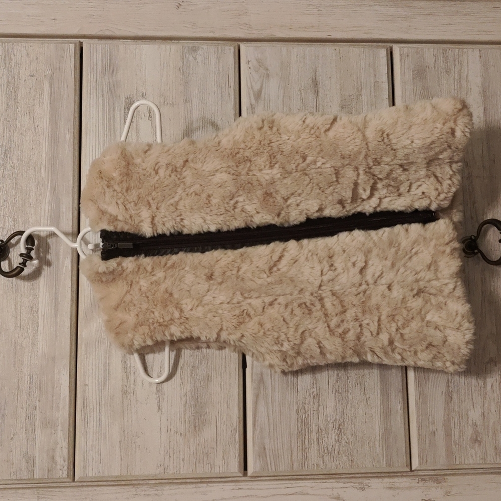 ESPRIT cream/beige colored  fur vest size 2